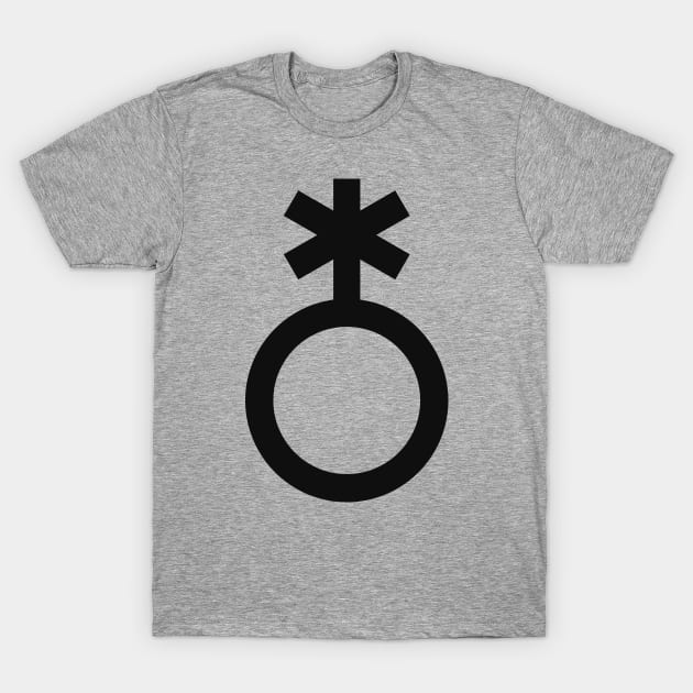 Nonbinary Symbol (black) T-Shirt by adrianimation